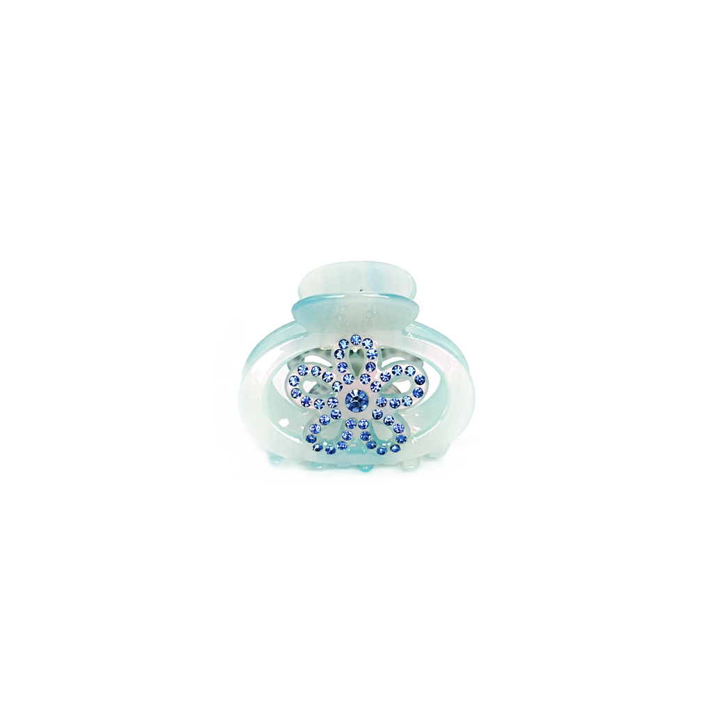 Chloe Flower Clip Blue