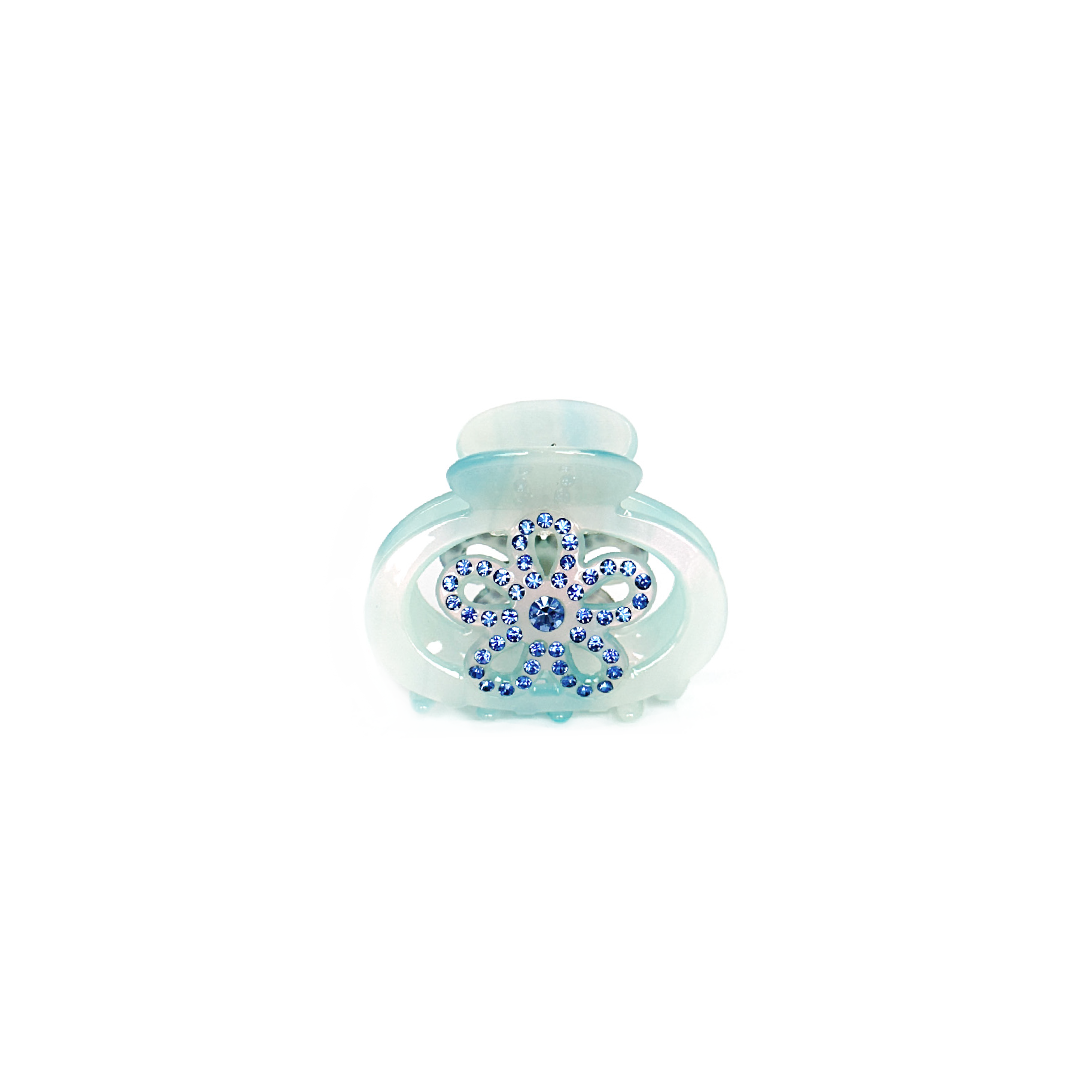 Chloe Flower Clip Blue