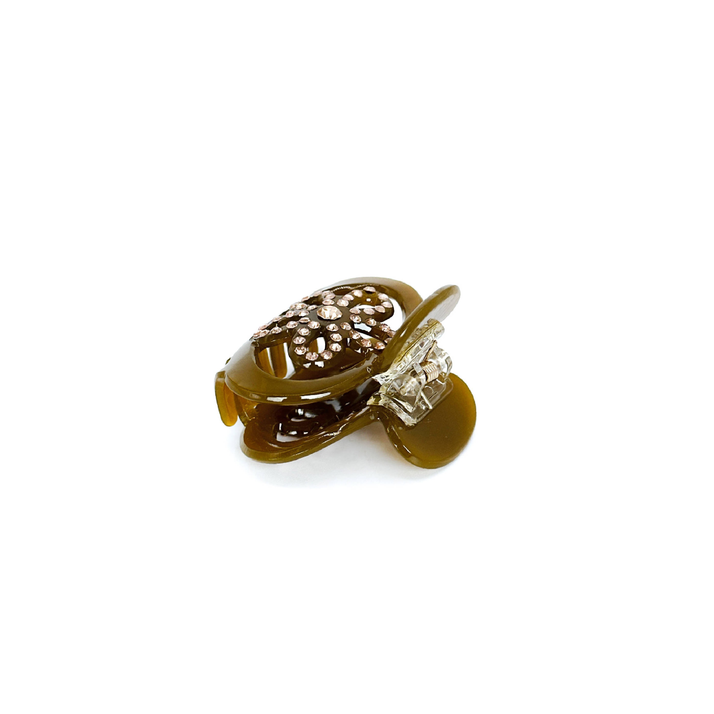 Chloe Flower Clip Brown